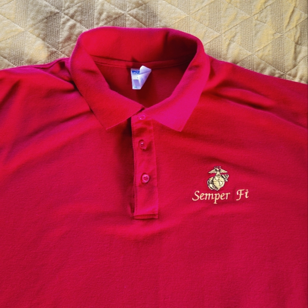 Semper Fi mens collared shirt